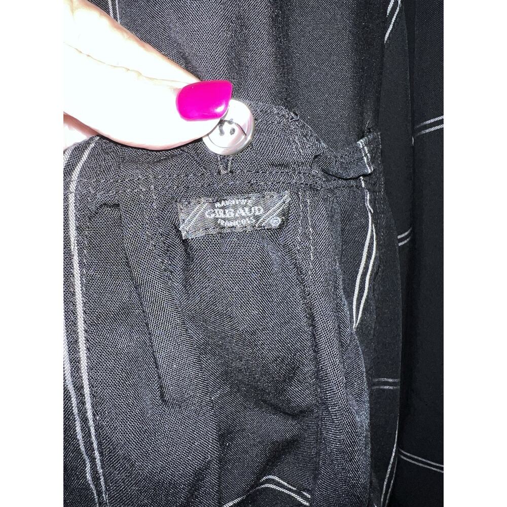 marithe francois girbaud Black White Window Pane Large Pocket Button Front Tunic - Picture 5 of 8
